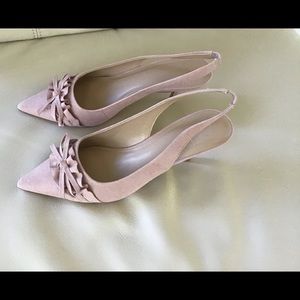 Kaari Blue KIVAH Blush Suede Sling Pump